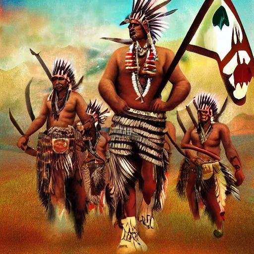 Image similar to digital art savage indians on the warpath