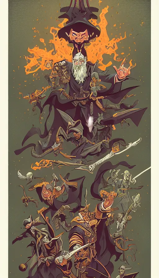 Image similar to powerful wizard, dungeons and dragons by simon kennedy, studio muti