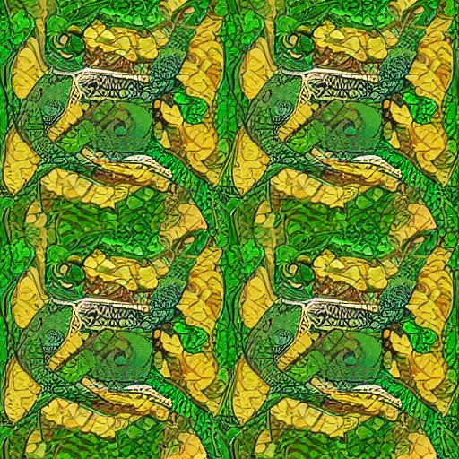 Image similar to tessellation of frogs, realistic