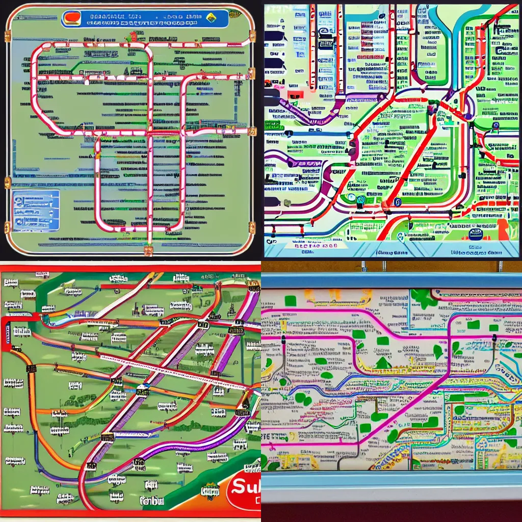 Prompt: a subway map