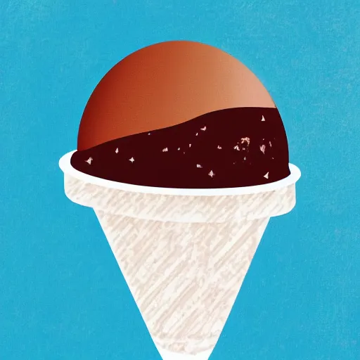 Image similar to planet on an ice cream cone