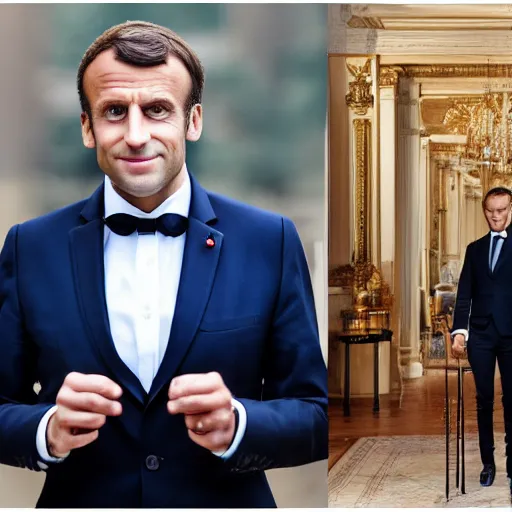 Image similar to Emmanuel Macron dressed as a 19th century businessman, 50mm photography, high quality, 4K