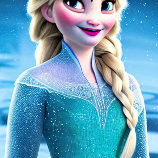 Image similar to elsa from frozen as a superhero, aesthetic, 8 k hd resolution