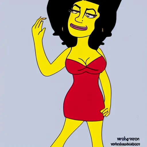 Image similar to Amy Winehouse in the style of the Simpsons,