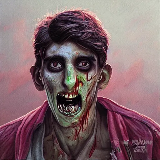 Prompt: zombie rishi sunak, religious painting, artgerm, rhads, ross draws