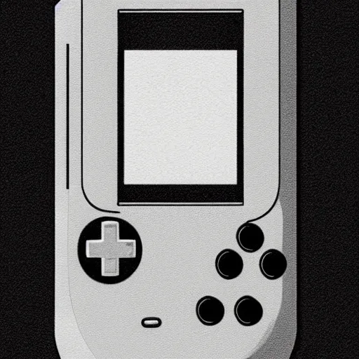 Prompt: pencil drawing of a gameboy