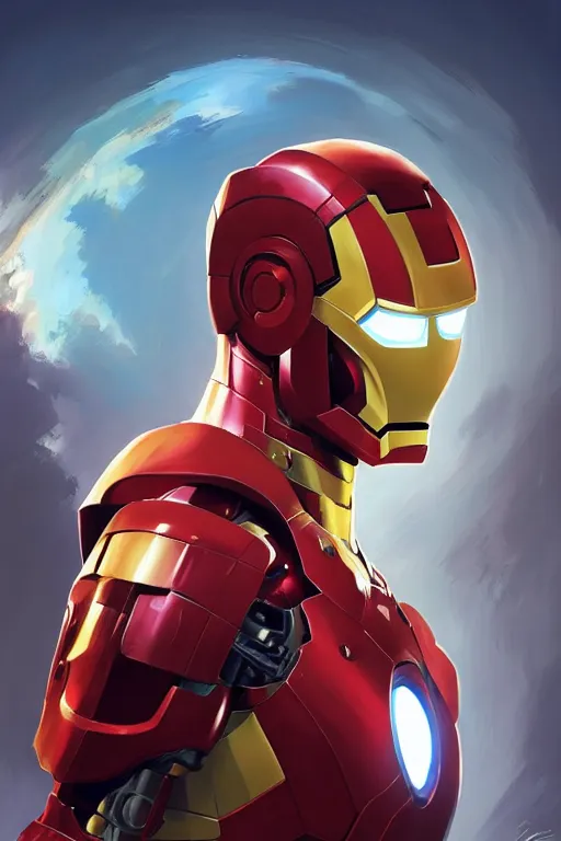 Image similar to epic russian iron man portrait stylized as fornite style game design fanart by concept artist gervasio canda, behance hd by jesper ejsing, by rhads, makoto shinkai and lois van baarle, ilya kuvshinov, rossdraws global illumination radiating a glowing aura global illumination ray tracing hdr render in unreal engine 5