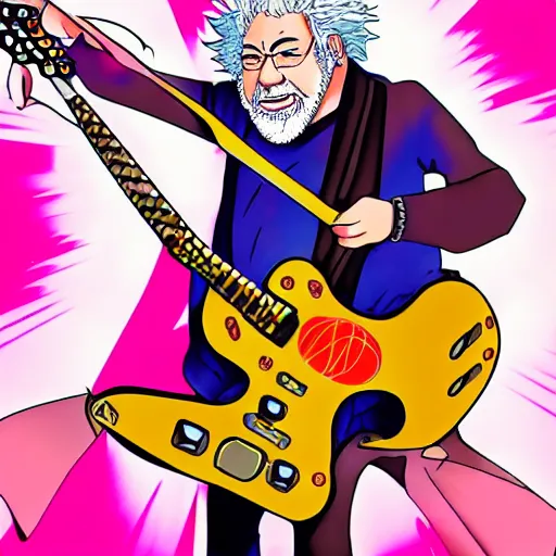 Image similar to jerry garcia anime