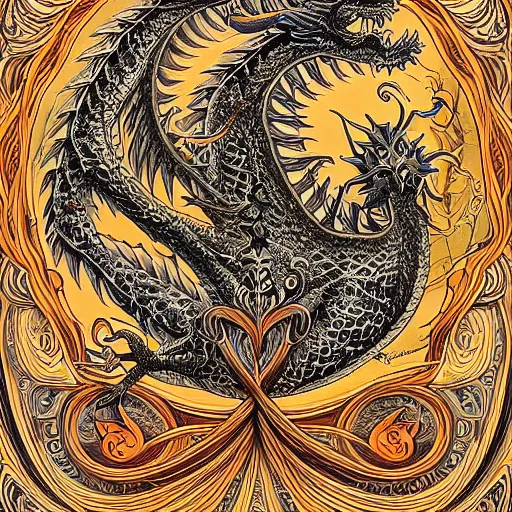 Image similar to a painting of a dragon in a frame, digital art by joe fenton, alex grey, behance contest winner, psychedelic art, psychedelic, lovecraftian, biomorphic, intricate, detailed