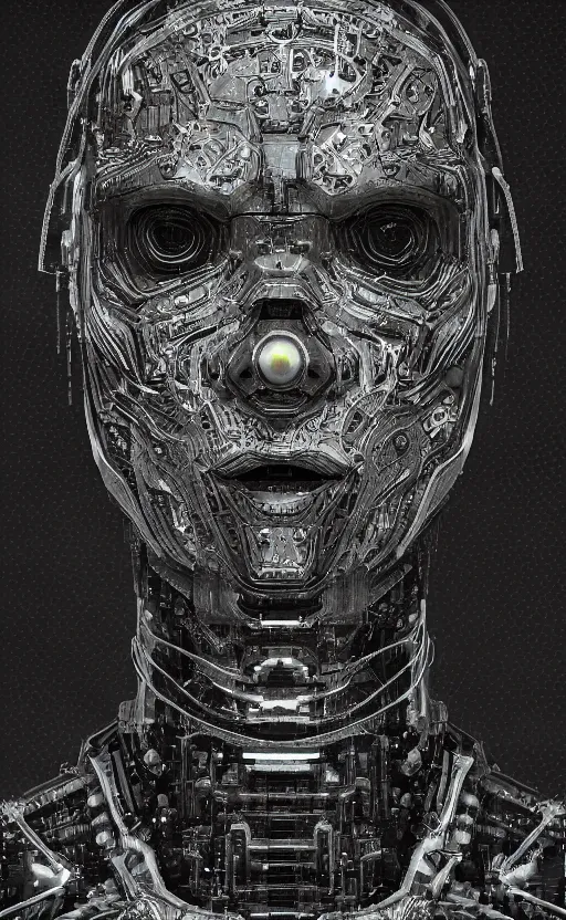 Image similar to an intricate, detailed face of an android, greebles, bioluminescence skin with ferrofluids on it, unreal engine, trending on artstation, bladerunner 2049