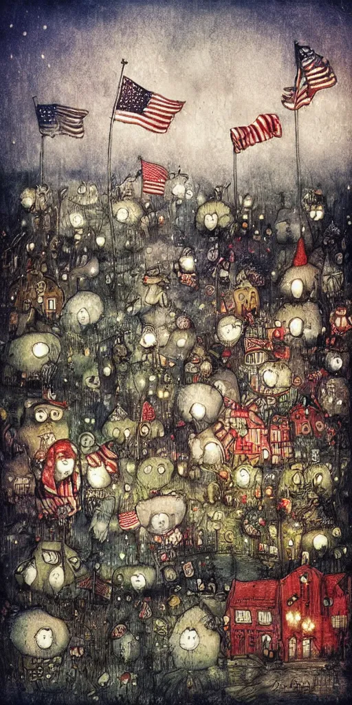 Image similar to a 4 th of july scene by alexander jansson