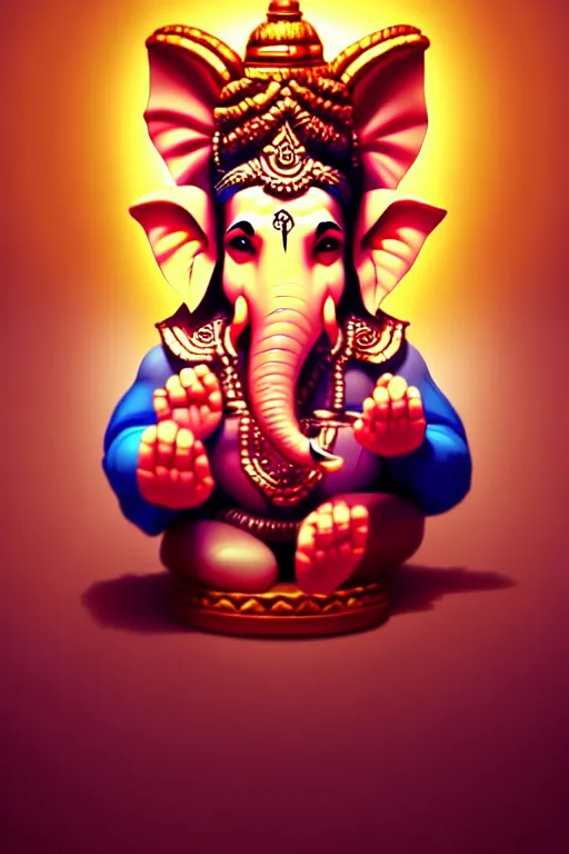 Prompt: isometric Ganesha by Artgerm and WLOP, Pixiv