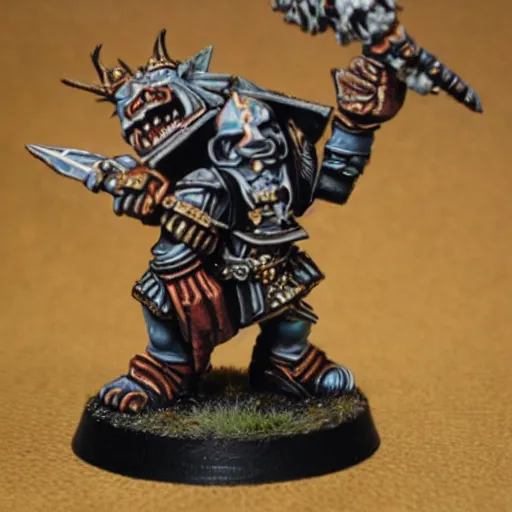 Image similar to Heinrich Kemmler and Krell from Warhammer Fantasy