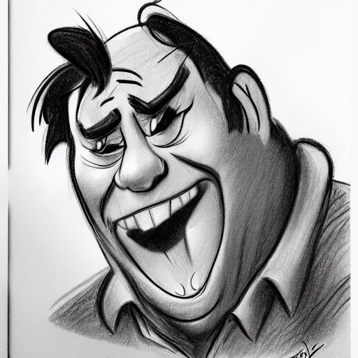 Image similar to milt kahl pencil sketch of danny devito