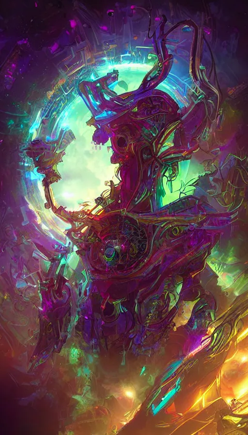 Prompt: psytrance artwork, by artstation