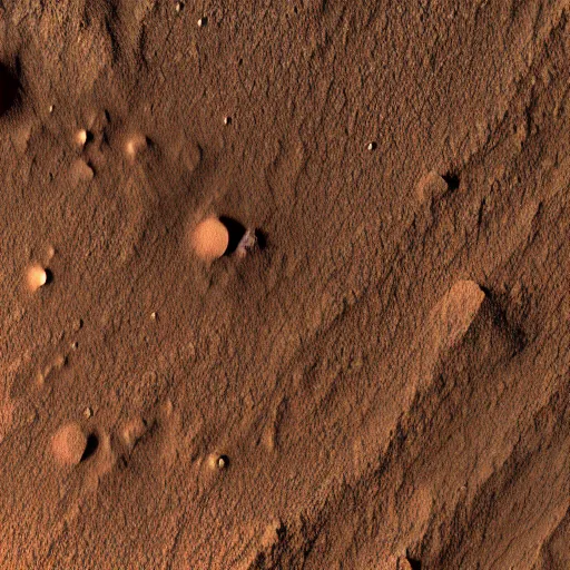 Image similar to photo of the mars surface made of gold dust, credit NASA JPL