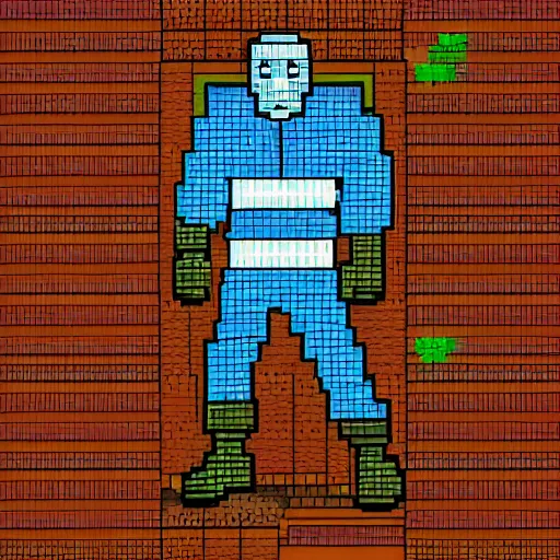 Image similar to an isometric pixel art sprite of Negative man from Doom Patrol