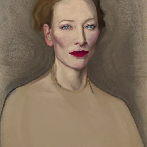 Image similar to portrait of cate blanchett by hilma af klint, highly detailed