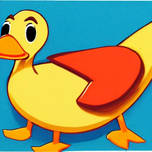 Image similar to anthropomorphic duck with human arms