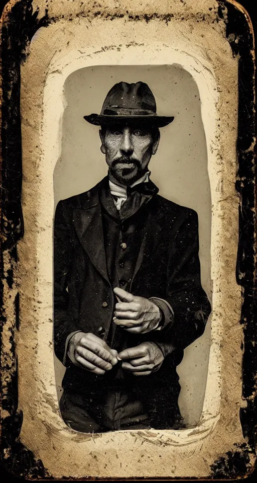 Image similar to a highly detailed digital collodion photograph, a portrait of a blackjack dealer