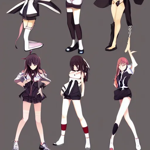 F2U Base Pose, female anime character artwork, png | PNGEgg