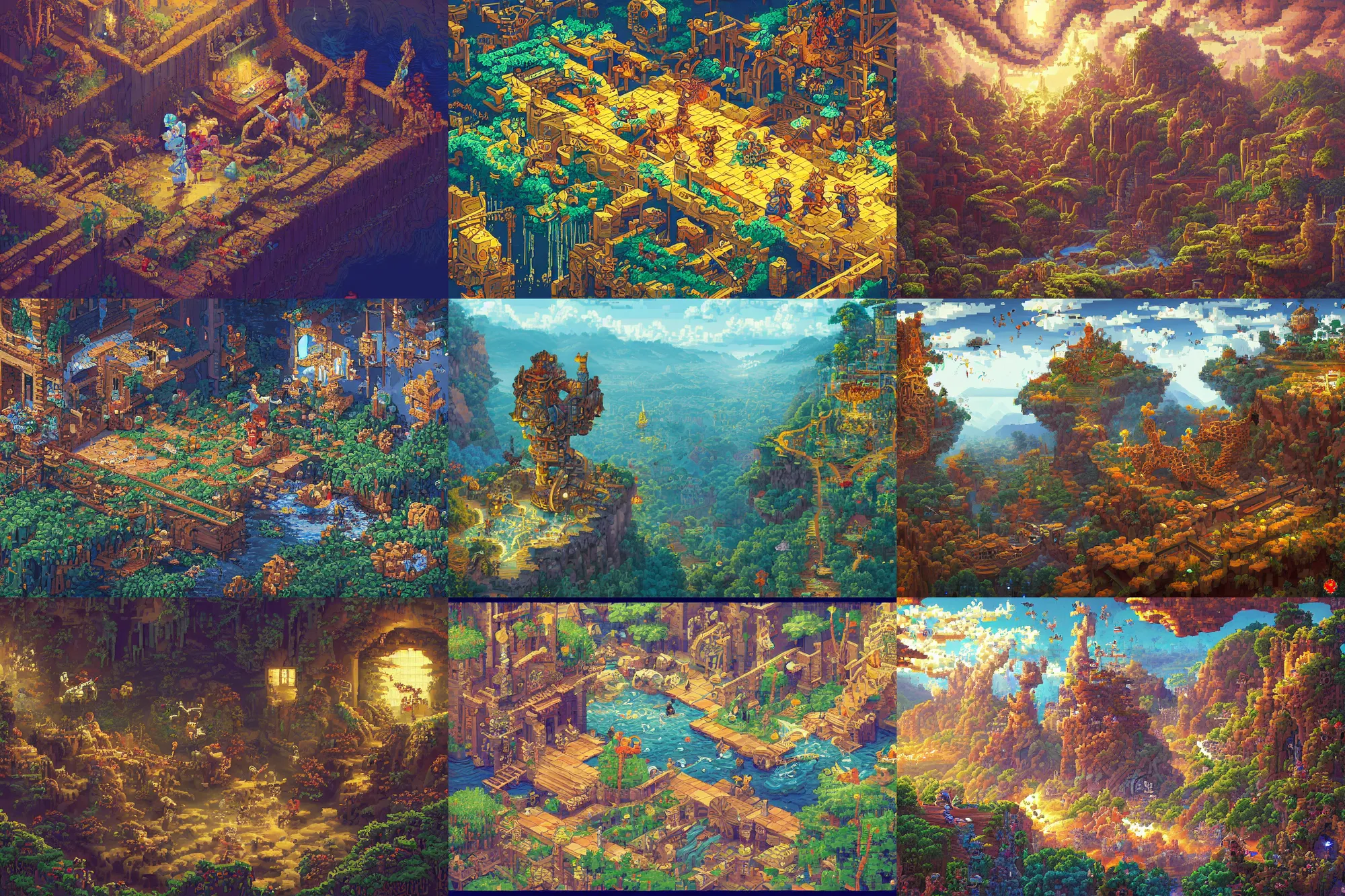 Prompt: 8 k beautifully detailed pixel art illustration, intricate, epic composition, masterpiece, stunning masterfully illustrated by albertov, waneella, paul robertson, cyangmou, kirokaze, fool and pixel jeff.