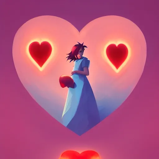 Image similar to heart icon stylized minimalist loftis, cory behance hd by jesper ejsing, by rhads, makoto shinkai and lois van baarle, ilya kuvshinov, rossdraws global illumination