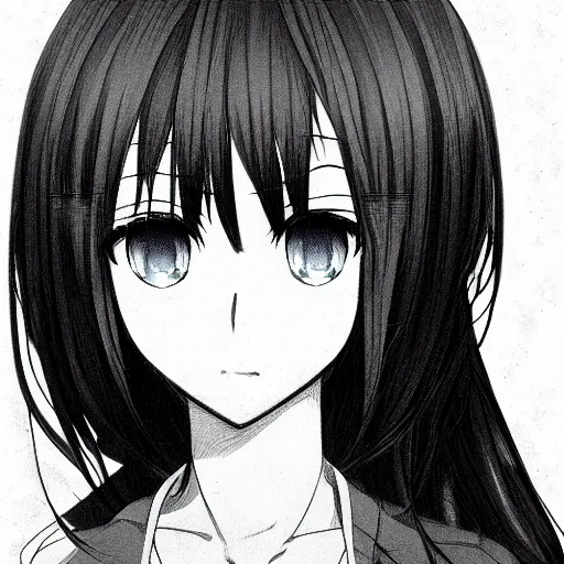Prompt: anime girl portrait profile, headshot art, cellshaded, drawn in fine-tip pen, made by WLOP, trending on artstation