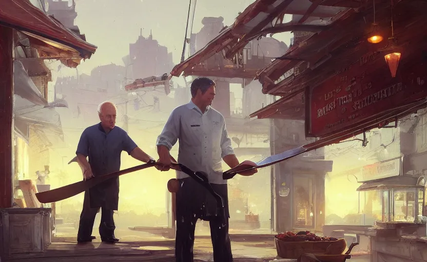 Prompt: highly detailed image of joe biden as a butcher with a cleaver, in gta v, stephen bliss, unreal engine, fantasy art by greg rutkowski, loish, rhads, ferdinand knab, makoto shinkai and lois van baarle, ilya kuvshinov, rossdraws, tom bagshaw, global illumination, radiant light, detailed and intricate environment