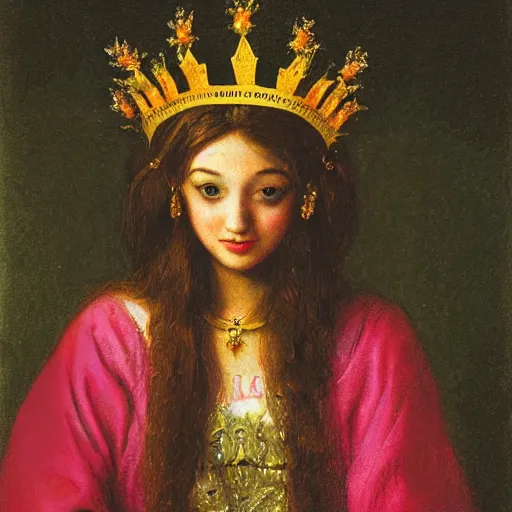 Image similar to maiden crowned with a garland of bright radiance