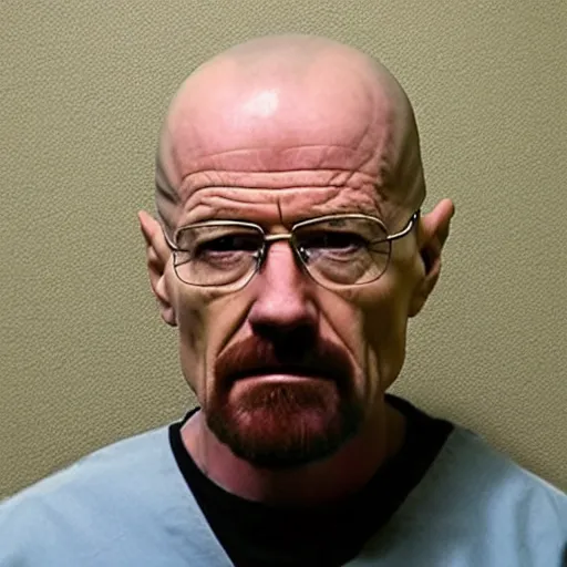 Image similar to Walter White methed out mugshot