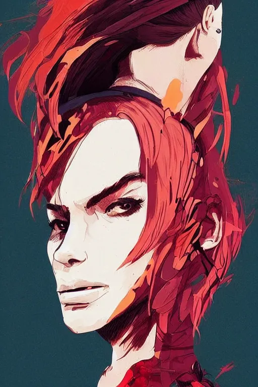 Prompt: an ultradetailed concept art of a fashionable genz trendy fighter, conrad roset, fiona staples