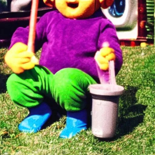 Prompt: Teletubbie fetus