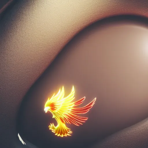 Image similar to a baby phoenix inside a water drop cinematic lighting ultra detail ultra realistic photo realistic octane render 4k