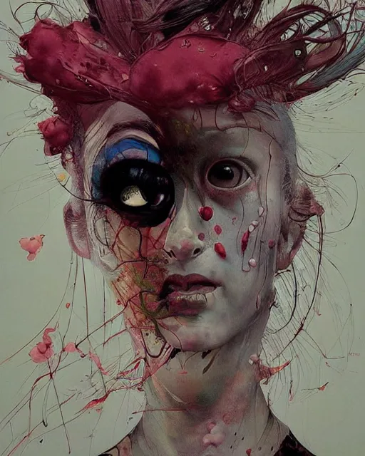 Image similar to there is ugliness in beauty, but there is also beauty in ugliness. in the style of adrian ghenie, esao andrews, jenny saville, edward hopper, surrealism, dark art by james jean, takato yamamoto