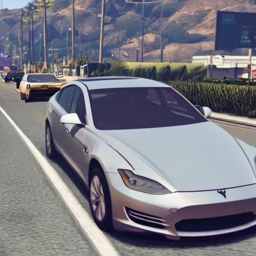 Image similar to elon musk driving a car in gta 5