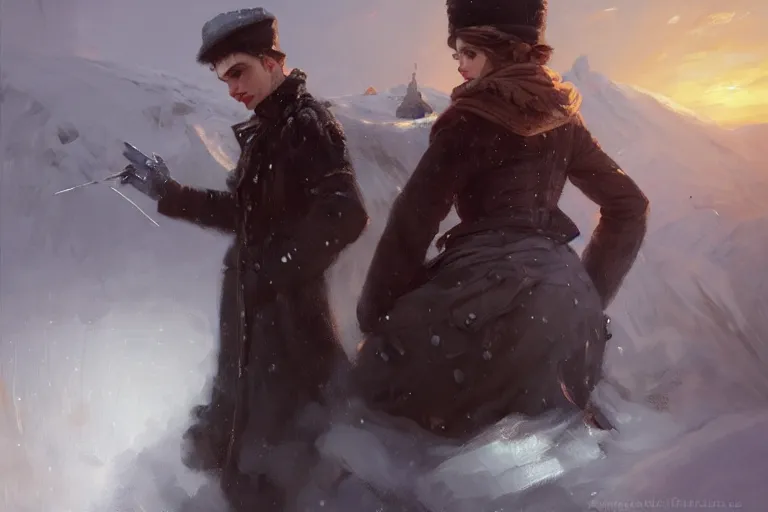 Image similar to frostpunk, painting by vladimir volegov, j. c. leyendecker, tom of finland, trending on artstation