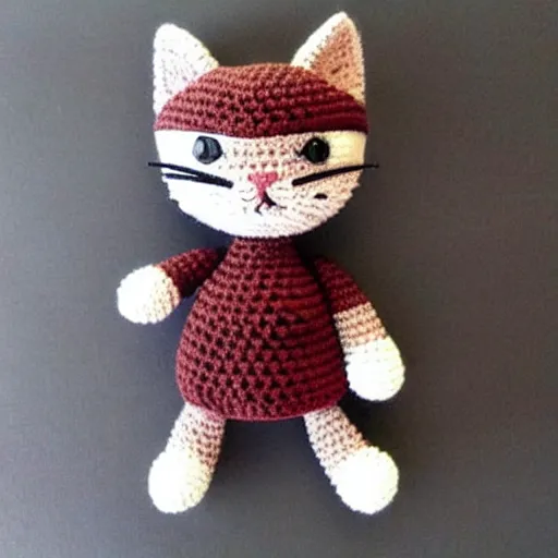 Prompt: crochet kitten