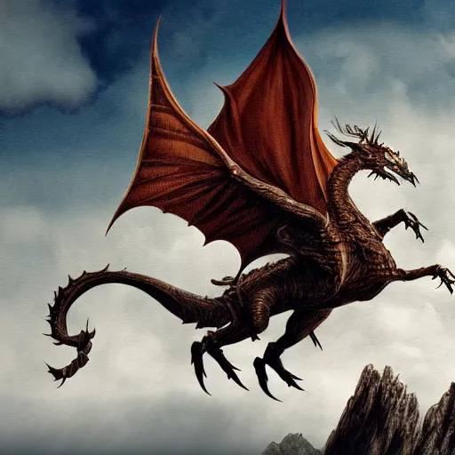 Prompt: gandalf flying on the back of smaug, lotr, highly detailed, digital art,