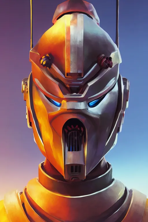 Image similar to epic mask helmet robot ninja portrait stylized as fornite style game design fanart by concept artist gervasio canda, behance hd by jesper ejsing, by rhads, makoto shinkai and lois van baarle, ilya kuvshinov, rossdraws global illumination radiating a glowing aura global illumination ray tracing hdr render in unreal engine 5