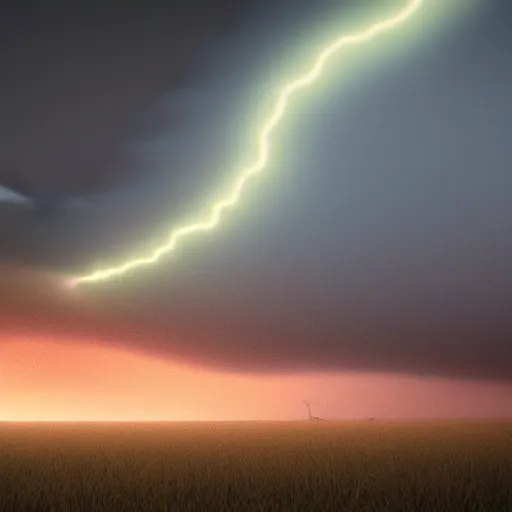 Prompt: tornadic supercell, realistic raytracing, vray, 55mm