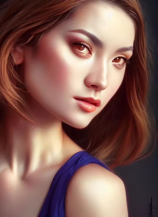 Image similar to photo of a gorgeous female in the style of stefan kostic, realistic, professionally, professionally color graded, half body shot, sharp focus, 8 k high definition, insanely detailed, intricate, elegant, art by stanley lau and artgerm