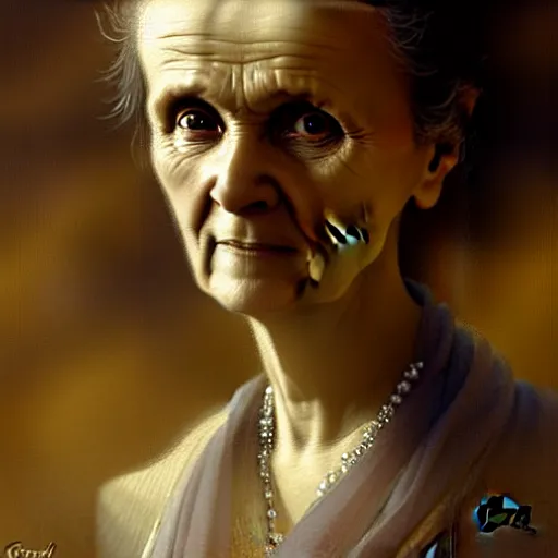 Image similar to a portrait of marie curie, high detail, cleary see face, by gaston bussiere, bayard wu, greg rutkowski, odd nerdrum, maxim verehin, dan dos santos, masterpiece, sharp focus, cinematic lightning - h 7 6 8