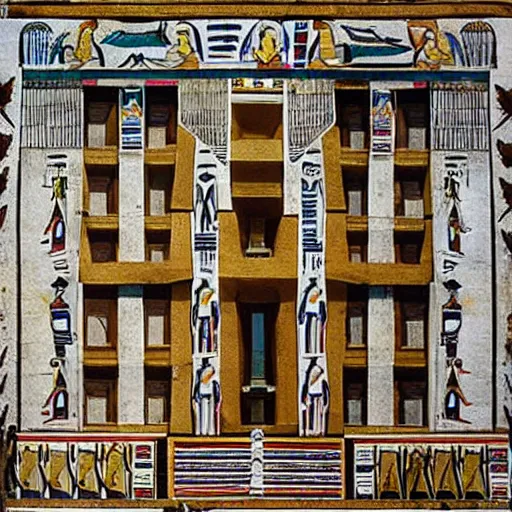 Prompt: egyptian revival postmodernism