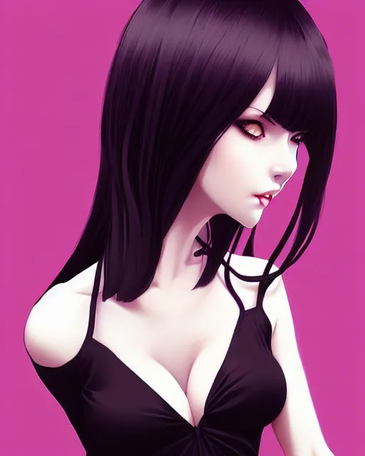 Image similar to a beautiful succubus by ilya kuvshinov