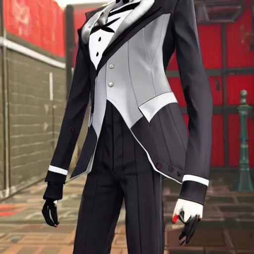 Prompt: persona 5 joker outfit in real life, pinterest, 4k high quality