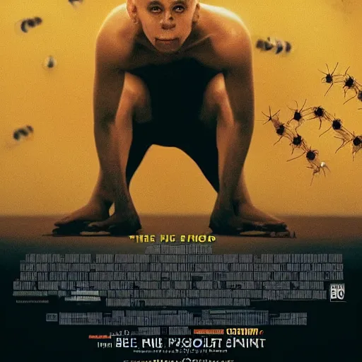 Image similar to movie poster about a person addicted to bee stings