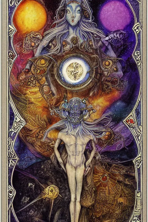 Image similar to aries zodiac artwork, mystic tarot style, detailed, 8 k, symmetrical, by brian froud