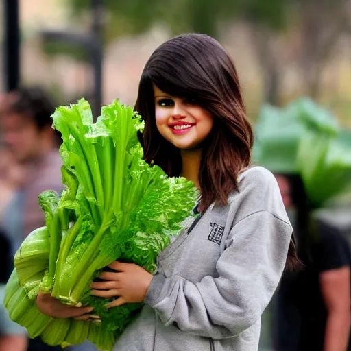 Image similar to selena gomez as celery