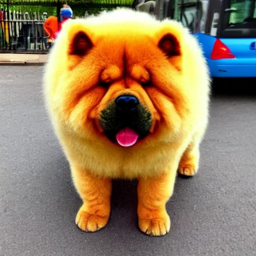 Prompt: a chow chow in the style of thierry noir